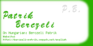 patrik berczeli business card